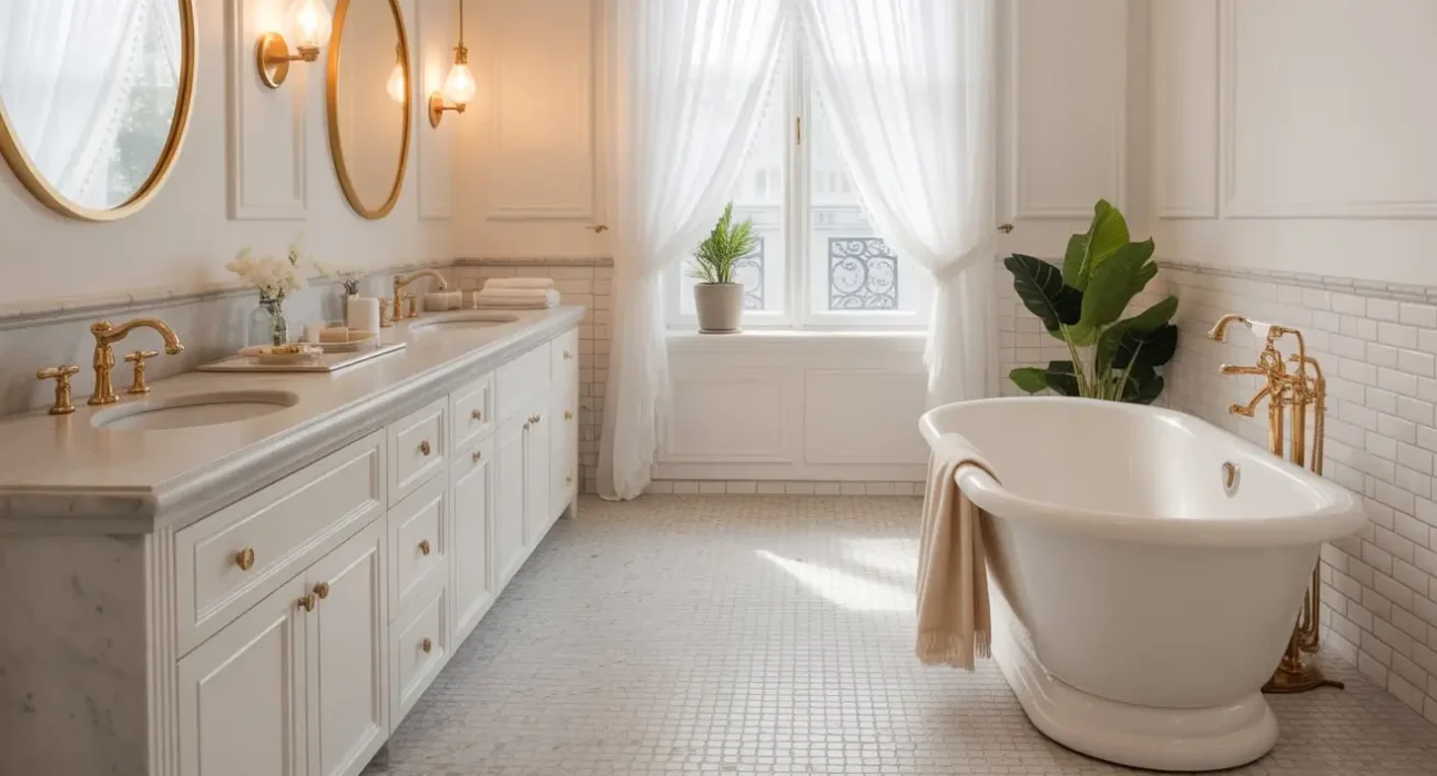 penny tile bathroom floor