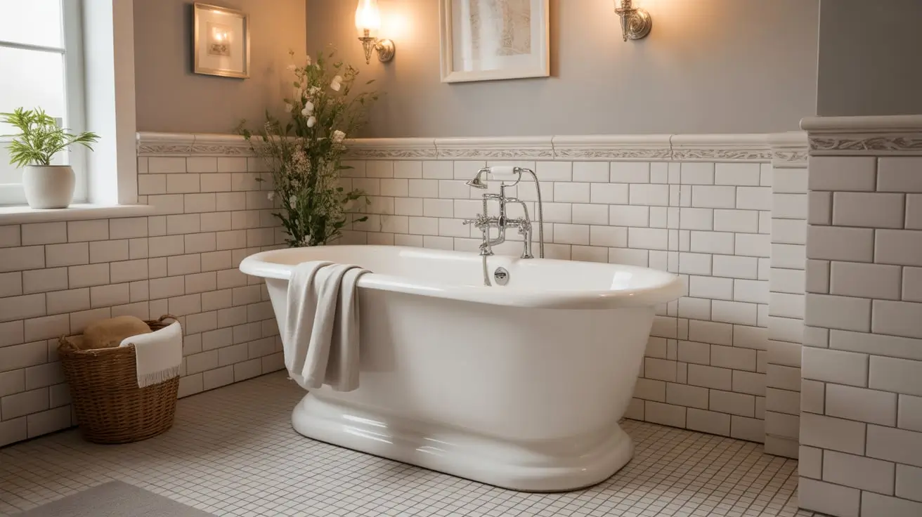 white subway tile bathroom