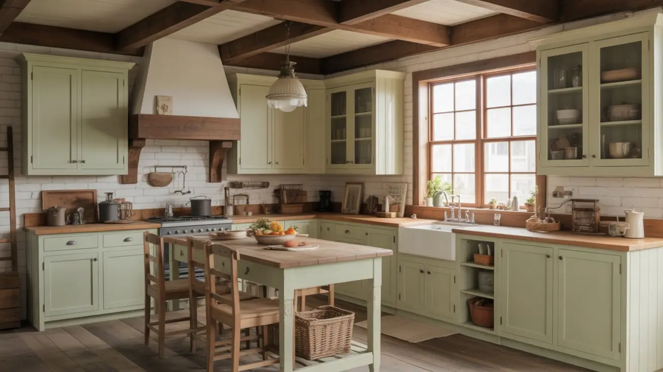 Green and Wood Kitchen Ideas