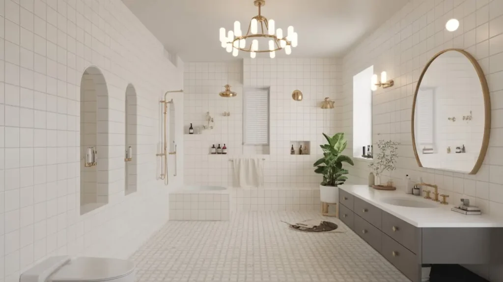 White Tile Bathroom Ideas
