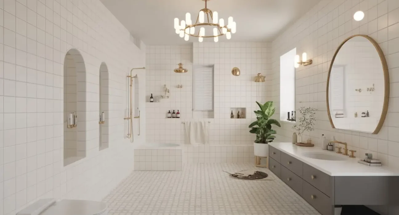 White Tile Bathroom Ideas