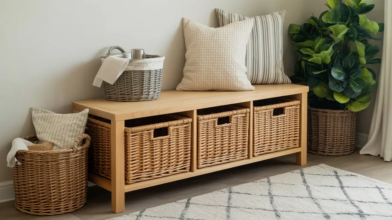 Entryway bench decor