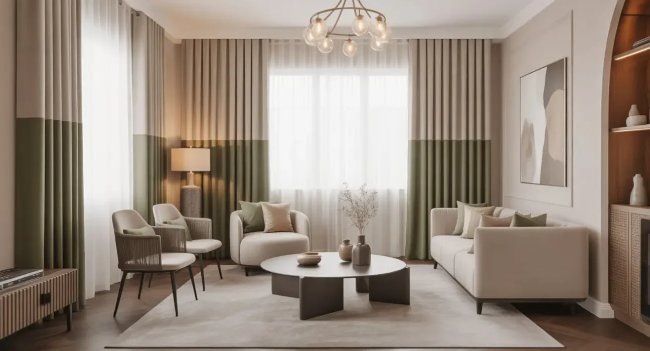 Green Curtains Living Room Ideas