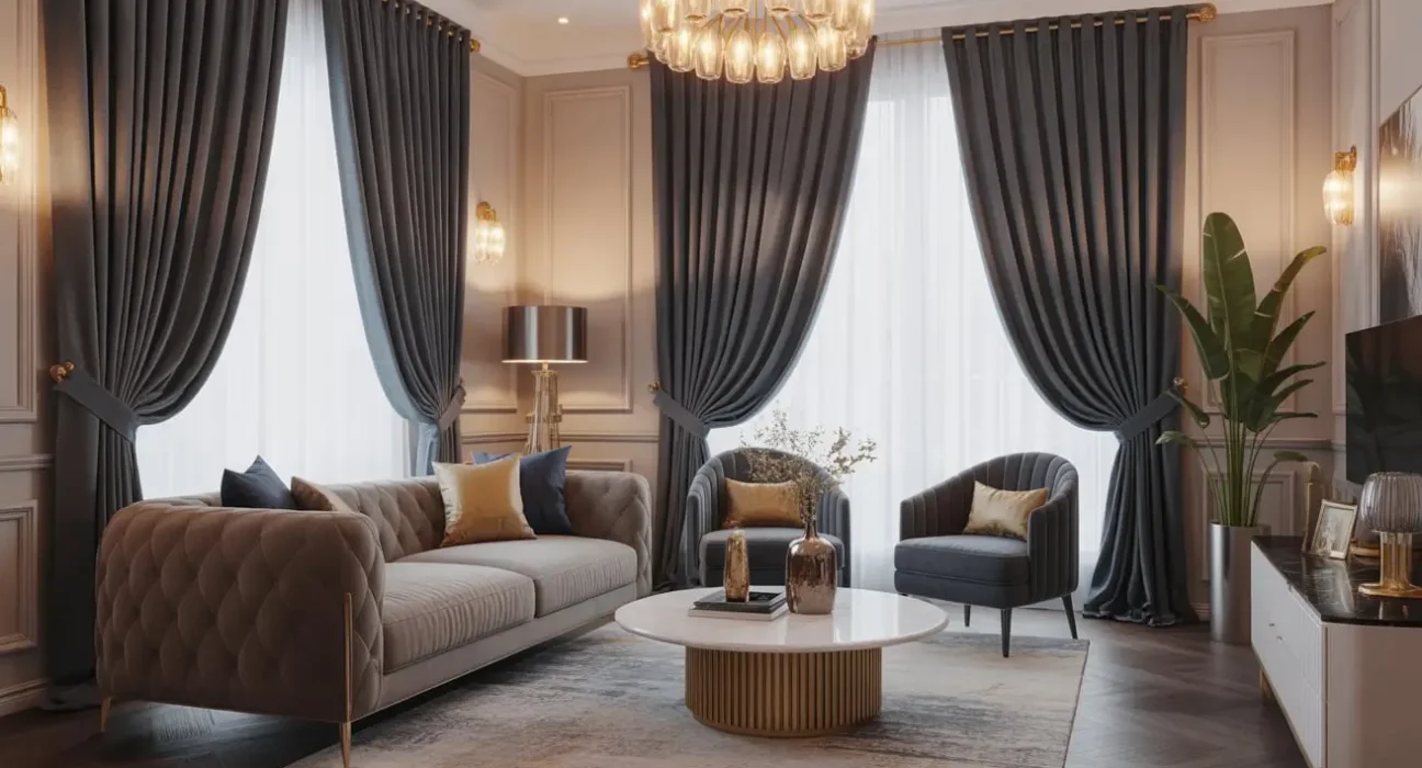 Blue Curtains Living Room Ideas