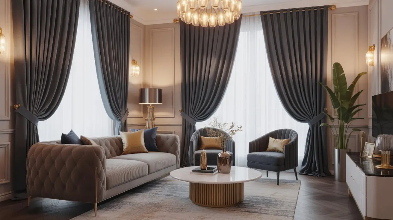 Blue Curtains Living Room Ideas