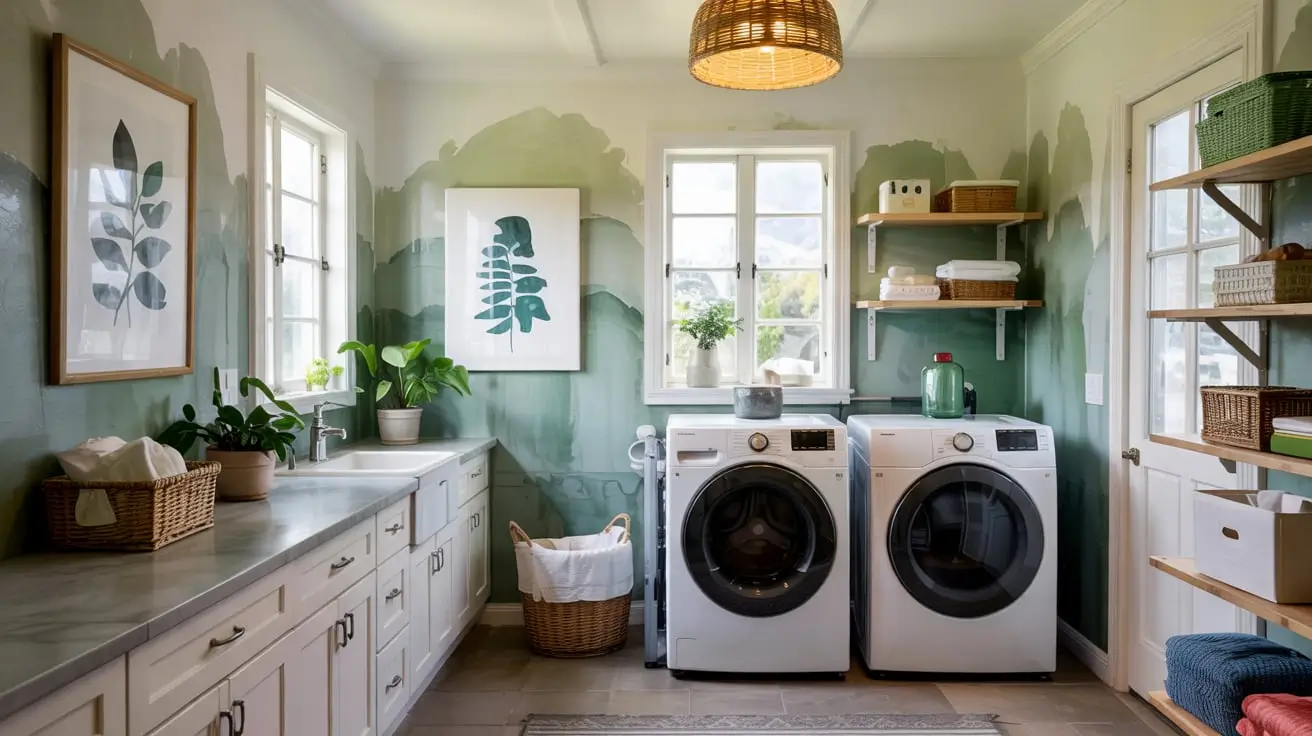 Green Laundry Room Ideas