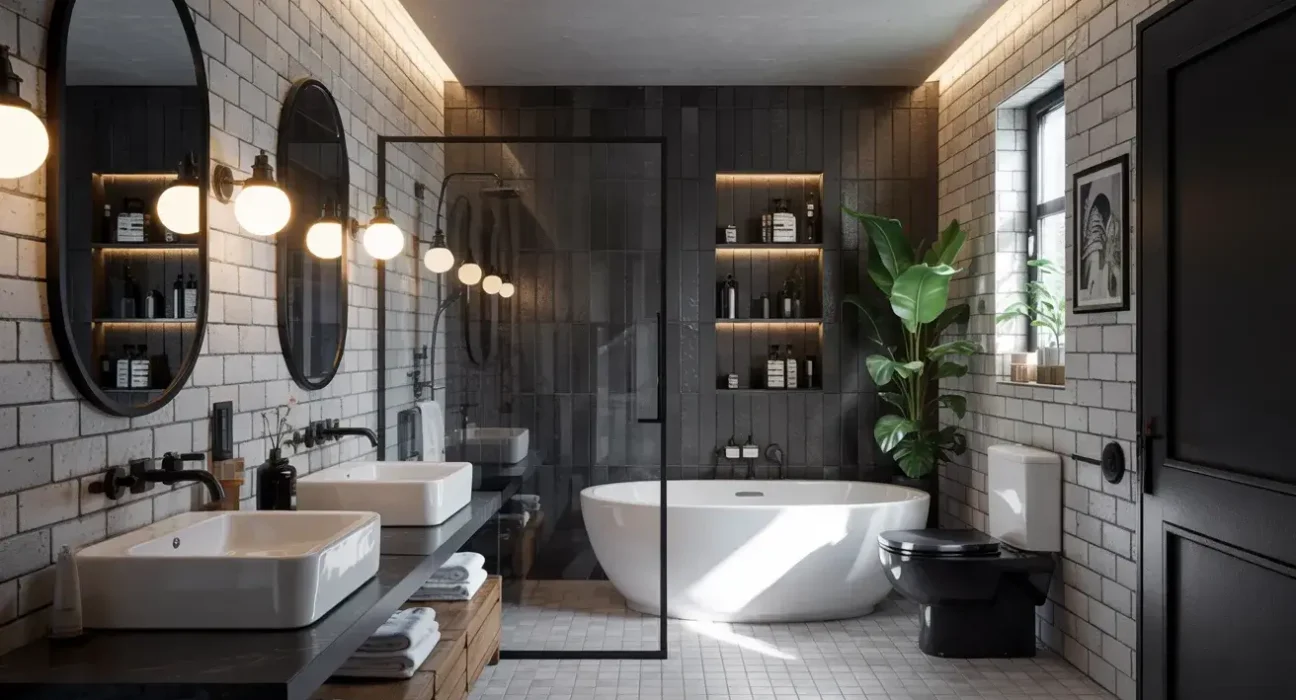 Black Tile Bathroom Ideas