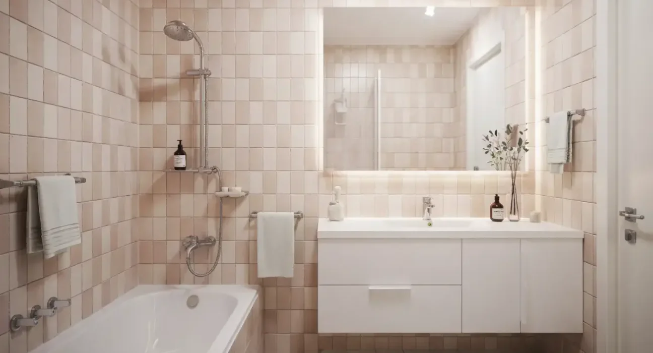 Pink Tile Bathroom Ideas