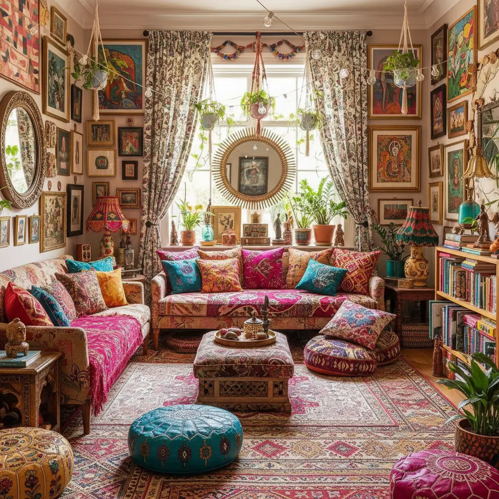 Bohemian Living Room Aesthetic