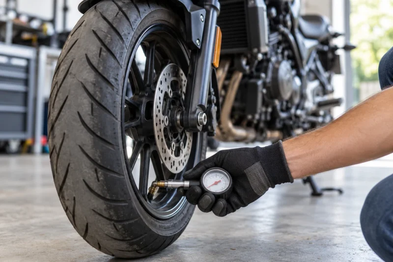 Cómo medir la presión de las llantas de una moto y encontrar el valor correcto
